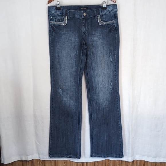White House Black Market Denim - White House Black Market Noir Glamorous Boot Cut Jean Size 10R